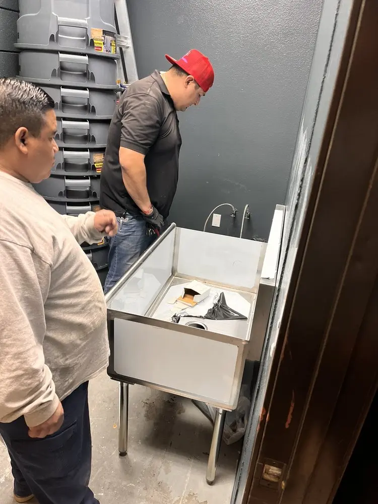 Commercial plumbing and sink installation in Godfrey
